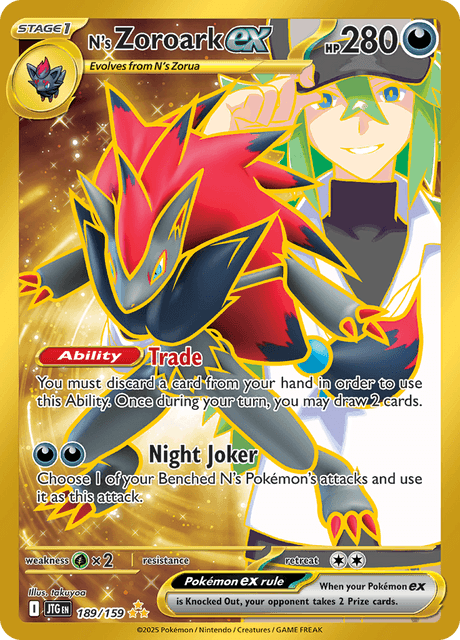 N's Zoroark Ex - JTG 189